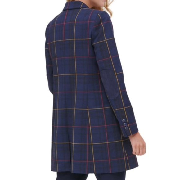 NWT Tommy Hilfiger Plaid Longline Blazer - Picture 2 of 8